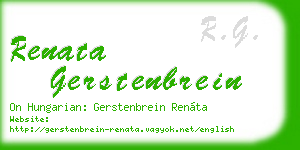 renata gerstenbrein business card